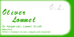oliver lommel business card